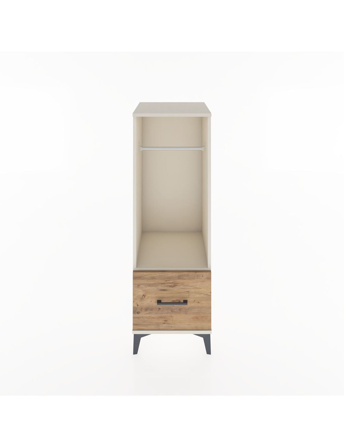 Hyperion Dolap Tek Raflı Tek Çekmeceli Tek Askılı 44x44x134 - S49M091V3B