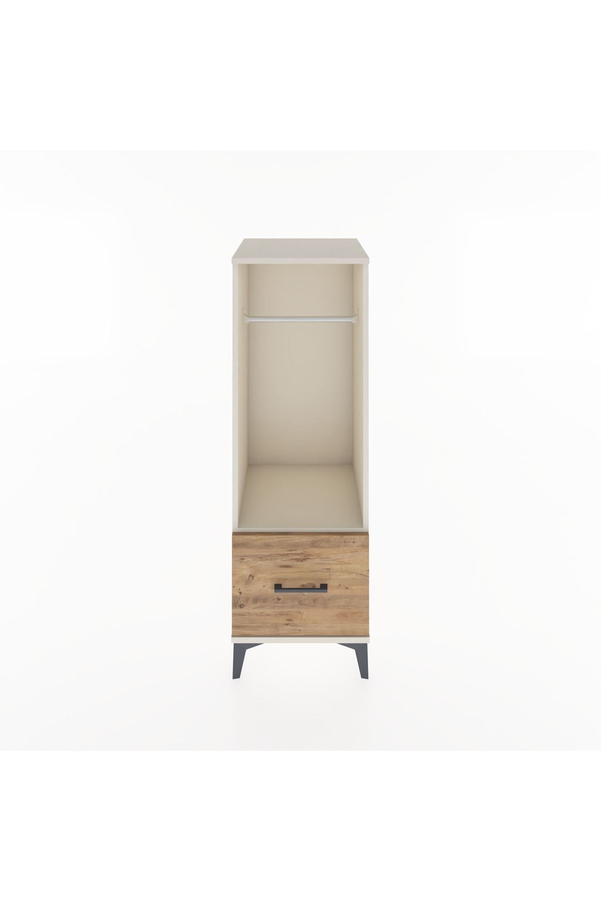Hyperion Dolap Tek Raflı Tek Çekmeceli Tek Askılı 44x44x134 - S49M091V3B