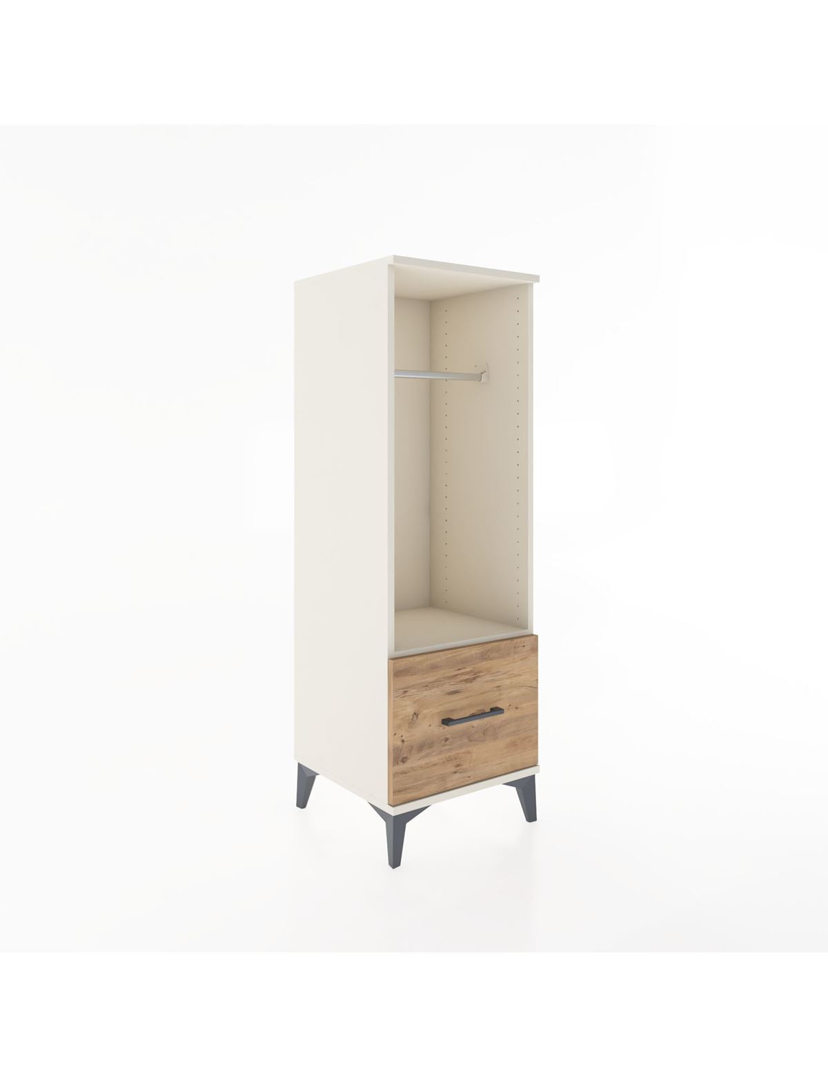 Hyperion Dolap Tek Raflı Tek Çekmeceli Tek Askılı 44x44x134 - S49M091V3B