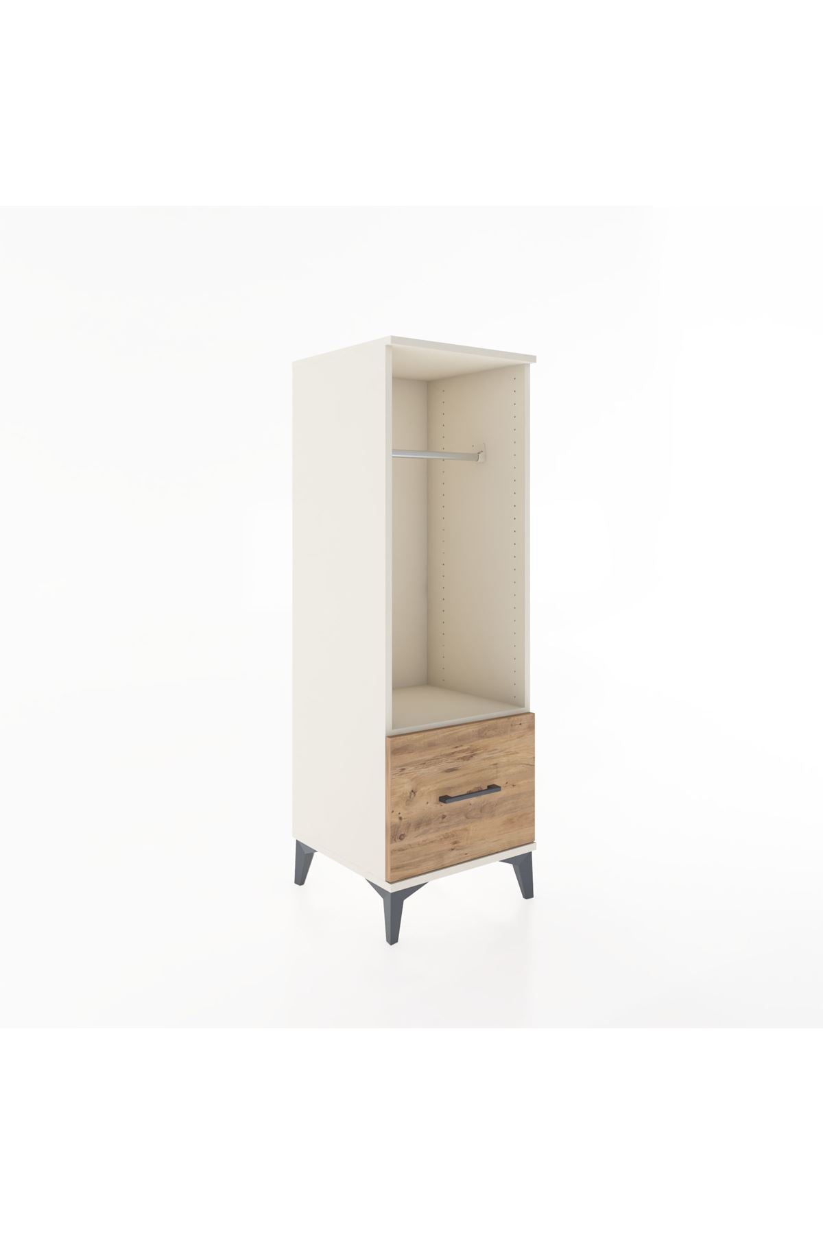Hyperion Dolap Tek Raflı Tek Çekmeceli Tek Askılı 44x44x134 - S49M091V3B