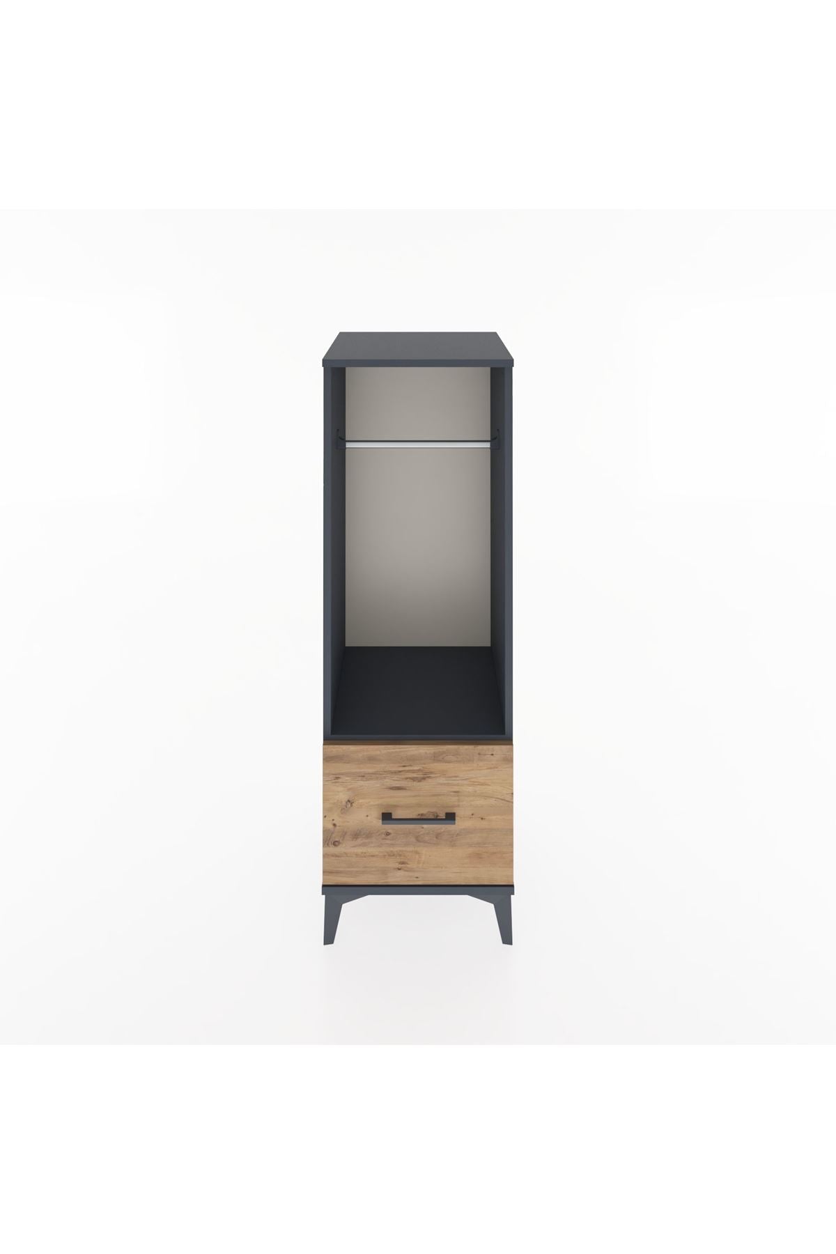 Hyperion Dolap Tek Raflı Tek Çekmeceli Tek Askılı 44x44x134 - S49M091V6B