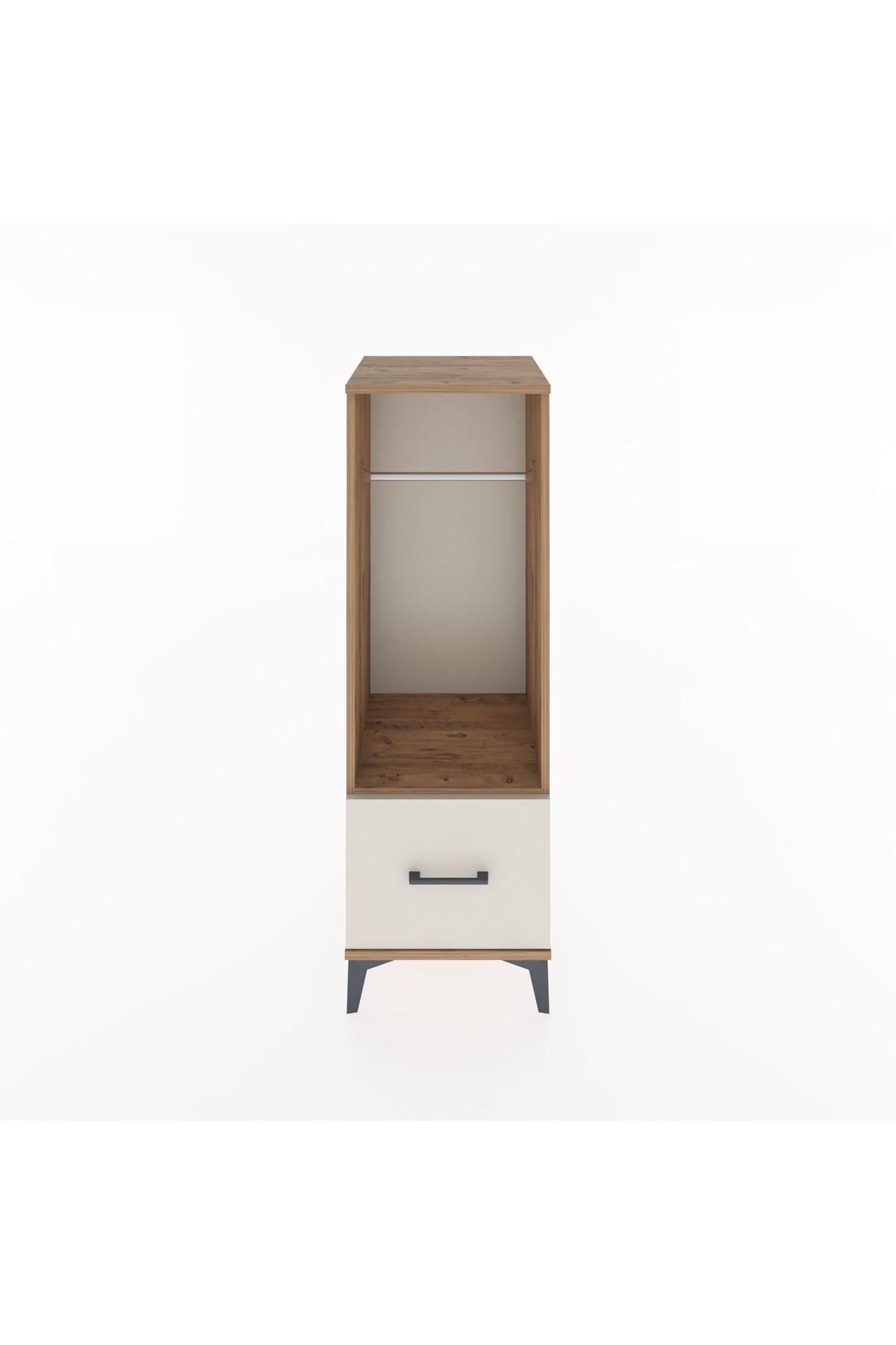 Hyperion Dolap Tek Raflı Tek Çekmeceli Tek Askılı 44x44x134 - S49M091V7B