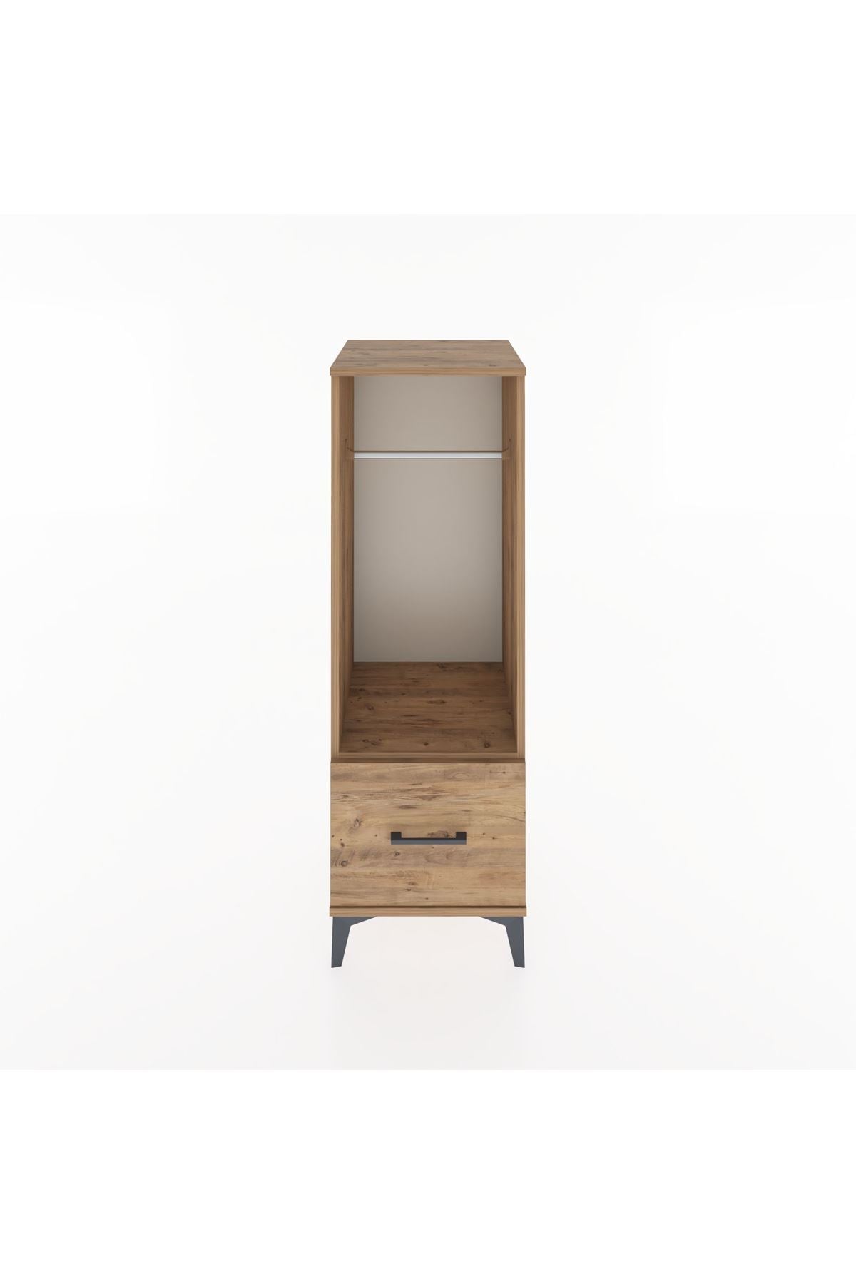 Hyperion Dolap Tek Raflı Tek Çekmeceli Tek Askılı 44x44x134 - S49M091V9B