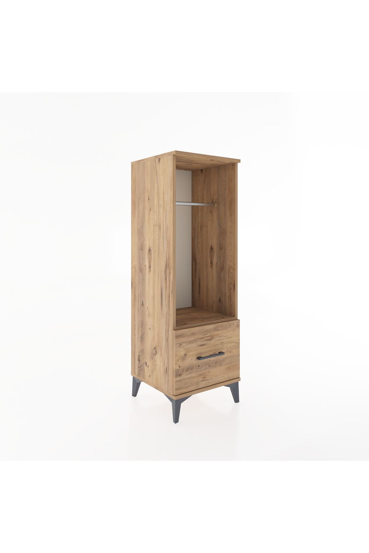 Hyperion Dolap Tek Raflı Tek Çekmeceli Tek Askılı 44x44x134 - S49M091V9B