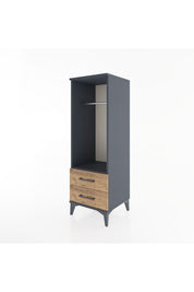 Hyperion Dolap Tek Raflı 2 Çekmeceli Tek Askılı 44x44x134 - S49M092V6B