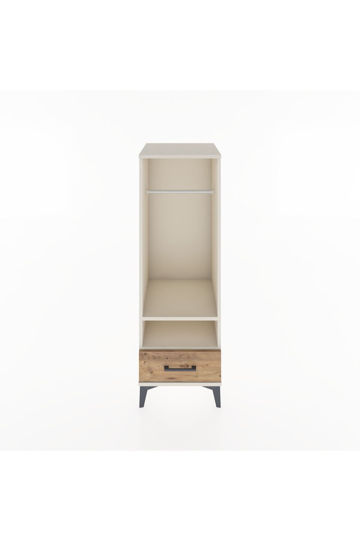 Hyperion Dolap 2 Raflı Tek Çekmeceli Tek Askılı 44x44x134 - S49M093V3B