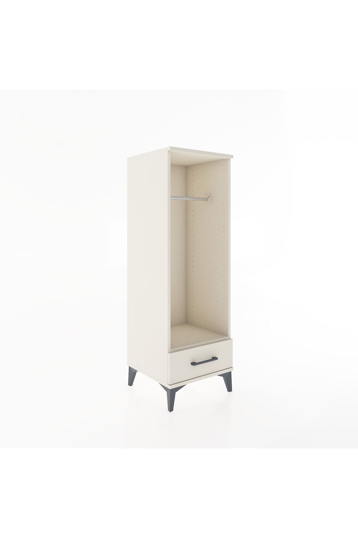 Hyperion Dolap Tek Raflı Tek Çekmeceli Tek Askılı 44x44x134 - S49M094V1B