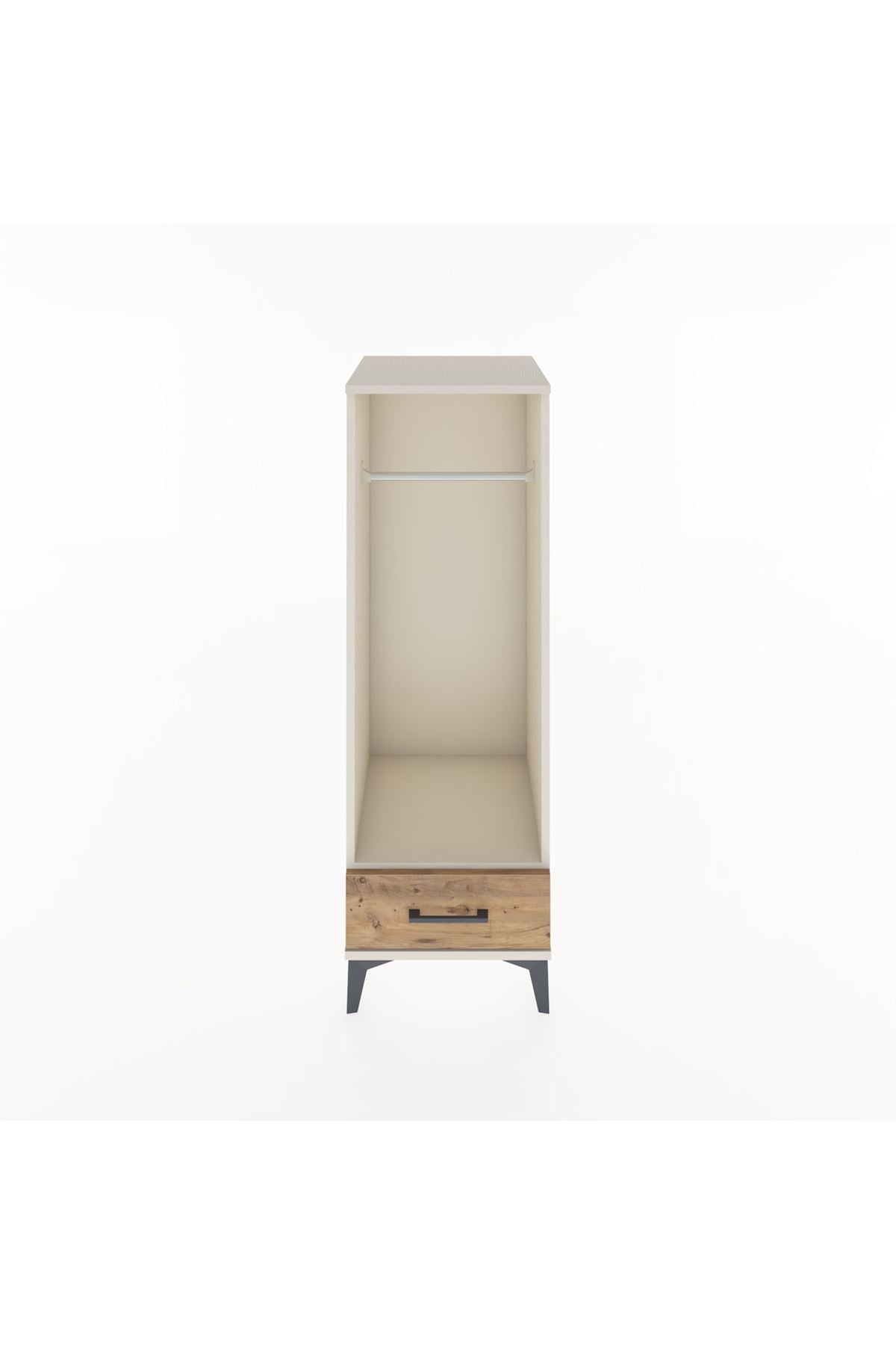 Hyperion Dolap Tek Raflı Tek Çekmeceli Tek Askılı 44x44x134 - S49M094V3B