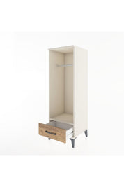 Hyperion Dolap Tek Raflı Tek Çekmeceli Tek Askılı 44x44x134 - S49M094V3B