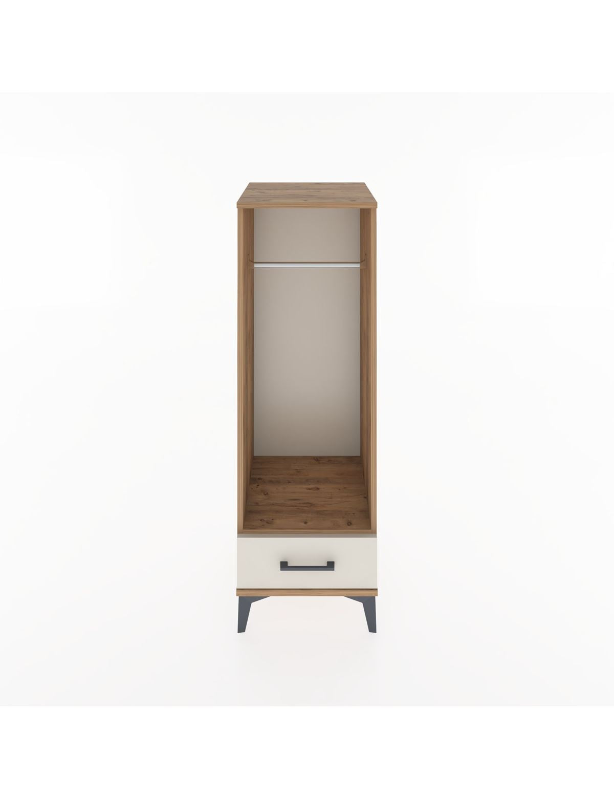 Hyperion Dolap Tek Raflı Tek Çekmeceli Tek Askılı 44x44x134 - S49M094V7B