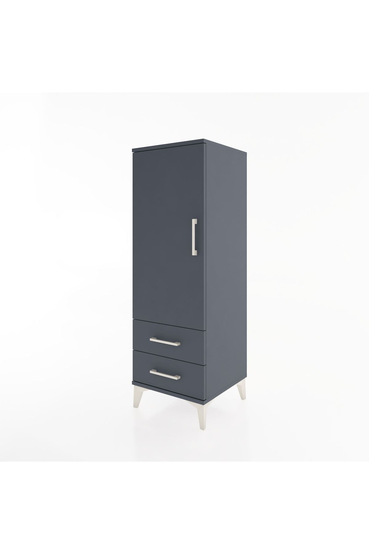 Hyperion Dolap Tek Raflı 2 Çekmeceli Tek Askılı 44x44x134 - S49M071V5B