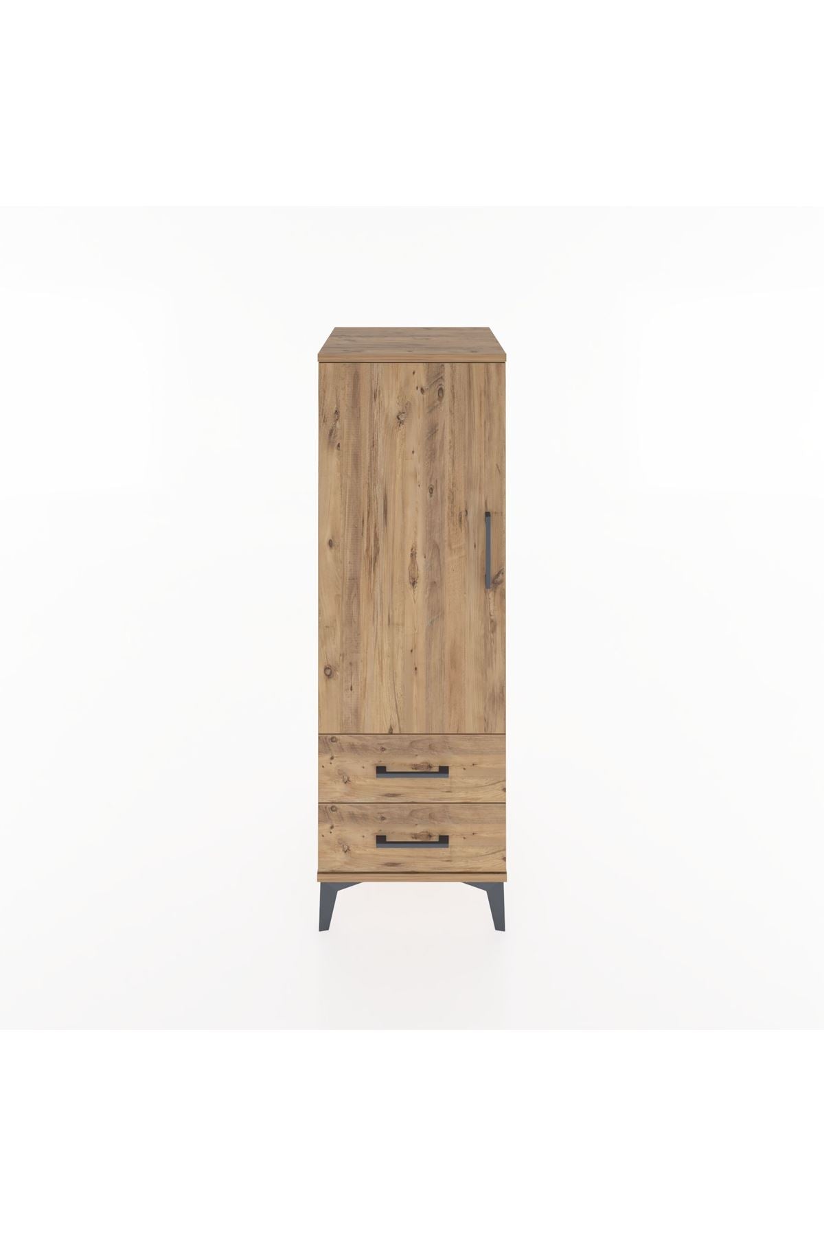 Hyperion Dolap Tek Raflı 2 Çekmeceli Tek Askılı 44x44x134 - S49M071V9B