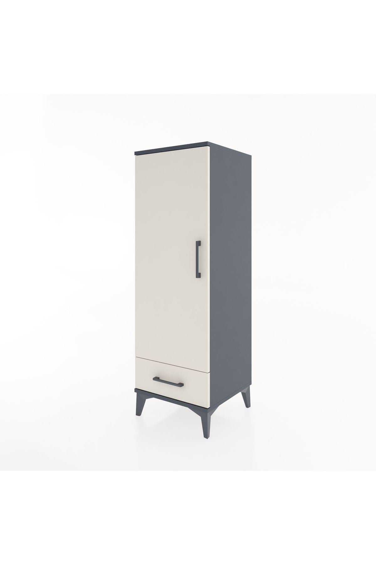 Hyperion Dolap Tek Raflı Tek Çekmeceli Tek Askılı 44x44x134 - S49M072V4B