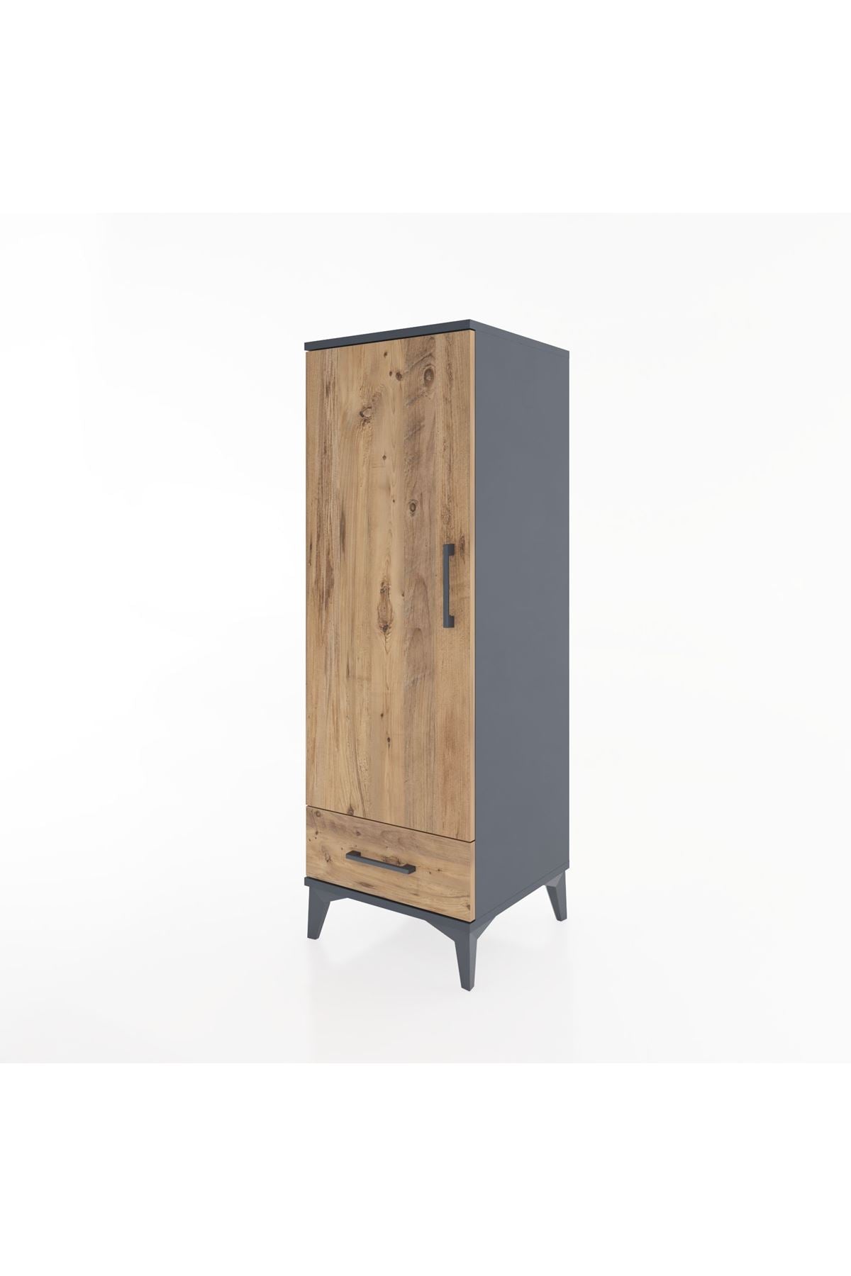 Hyperion Dolap Tek Raflı Tek Çekmeceli Tek Askılı 44x44x134 - S49M072V6B