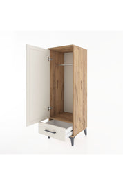 Hyperion Dolap Tek Raflı Tek Çekmeceli Tek Askılı 44x44x134 - S49M072V7B