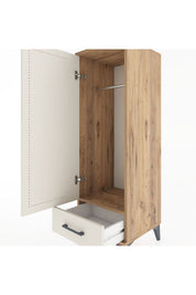 Hyperion Dolap Tek Raflı Tek Çekmeceli Tek Askılı 44x44x134 - S49M072V7B