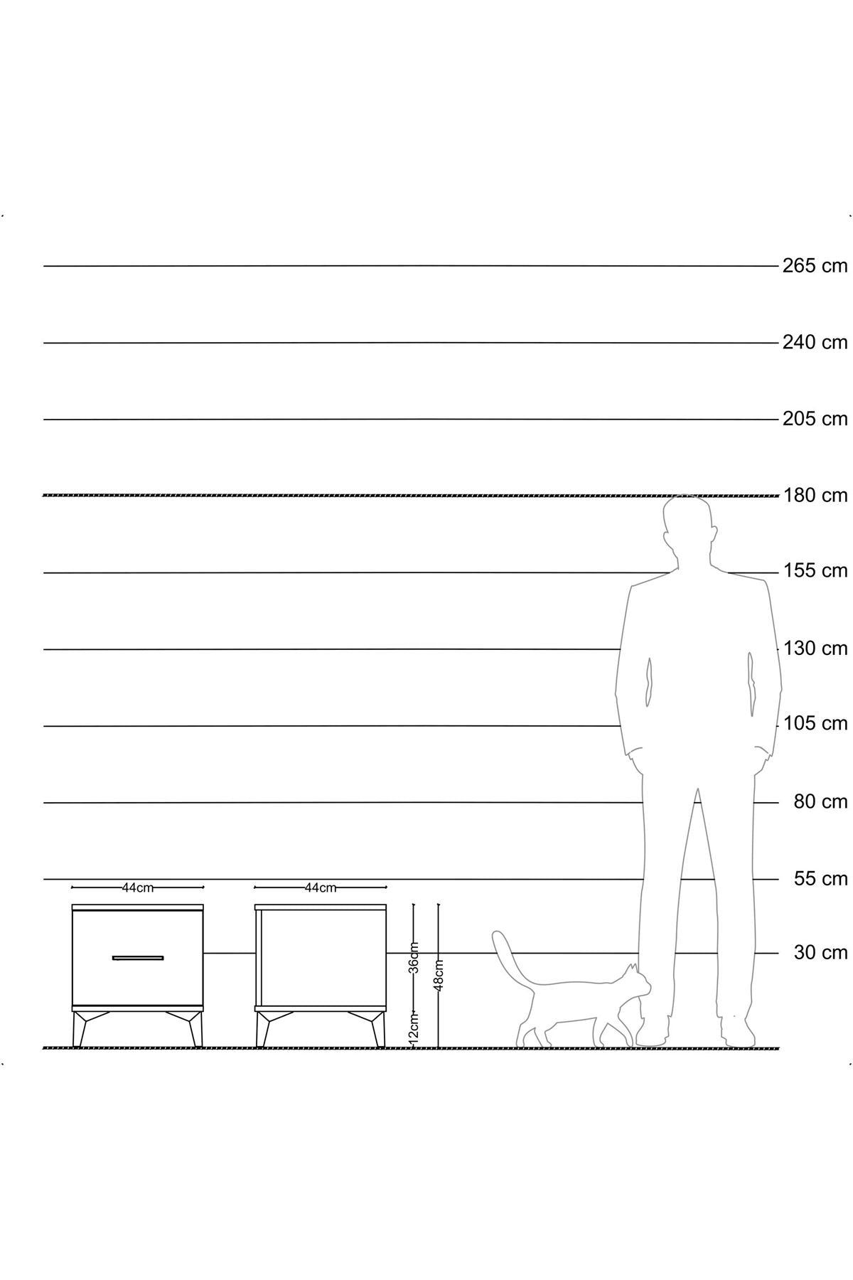 Hyperion Komodin Tek Çekmeceli 44x44x48 - S39M005V7B