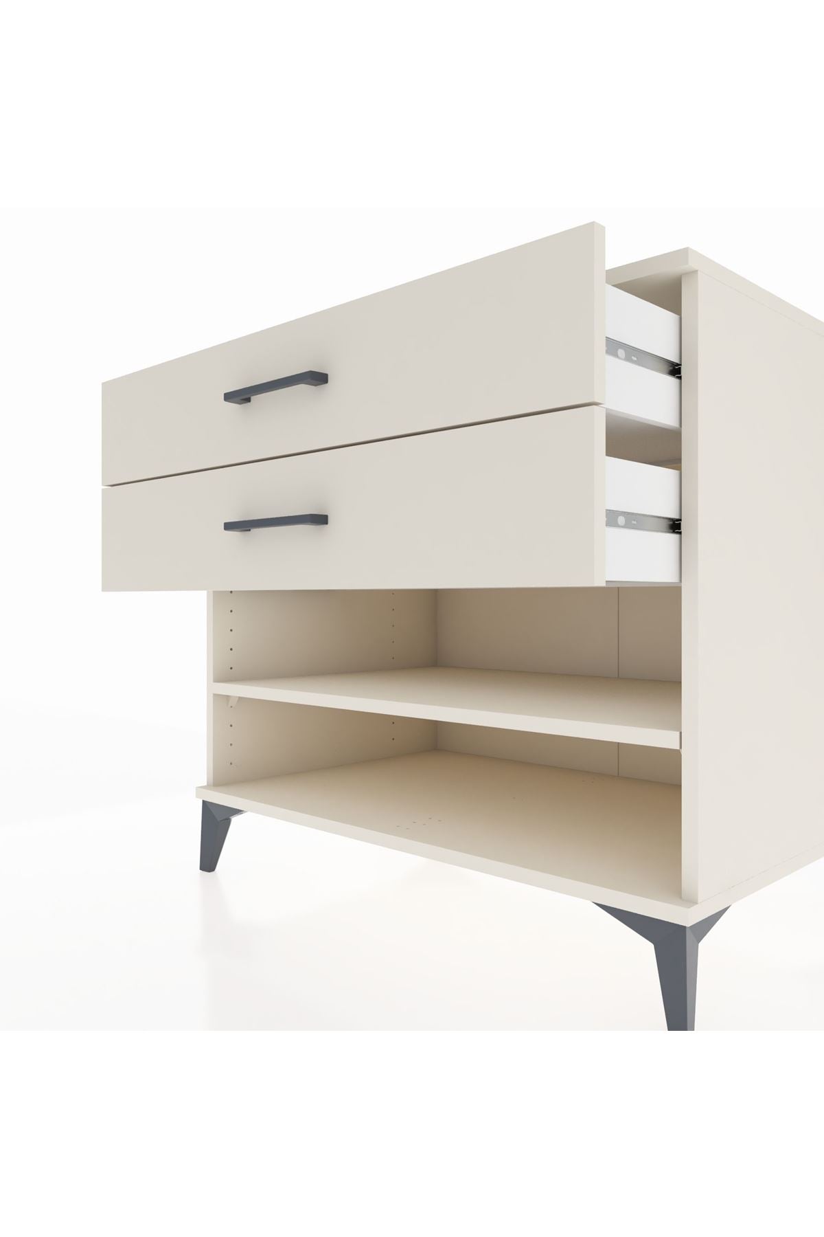 Kronos Şifonyer Tek Raflı 2 Çekmeceli 88x59x80 - S69M003V1C