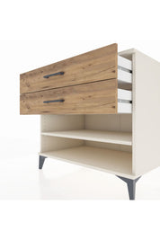 Kronos Şifonyer Tek Raflı 2 Çekmeceli 88x59x80 - S69M003V3C