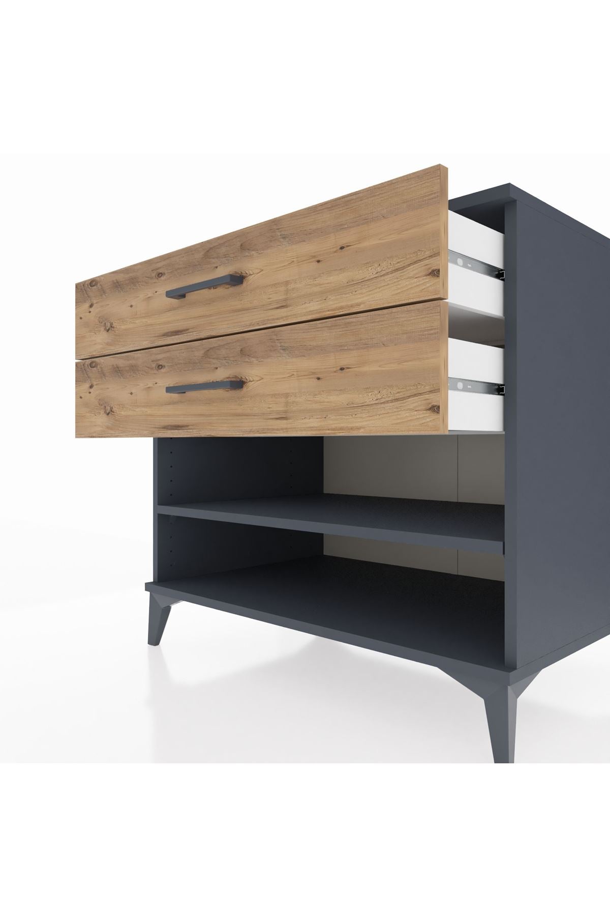 Kronos Şifonyer Tek Raflı 2 Çekmeceli 88x59x80 - S69M003V6C