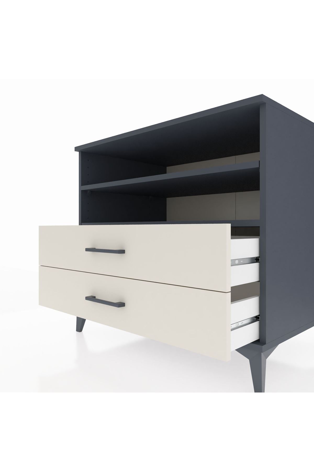 Kronos Şifonyer 2 Raflı 2 Çekmeceli 88x59x80 - S69M004V4C