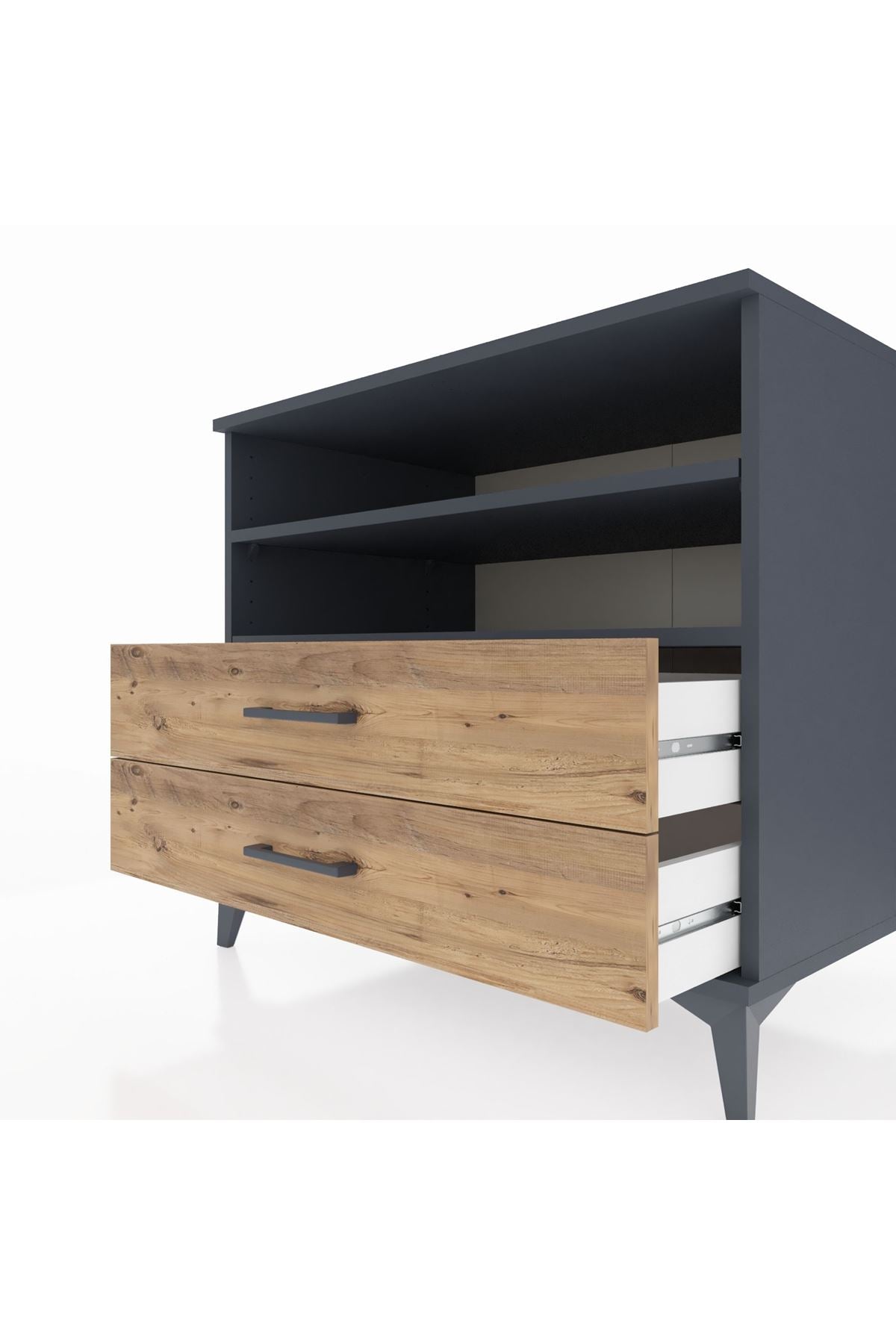 Kronos Şifonyer 2 Raflı 2 Çekmeceli 88x59x80 - S69M004V6C