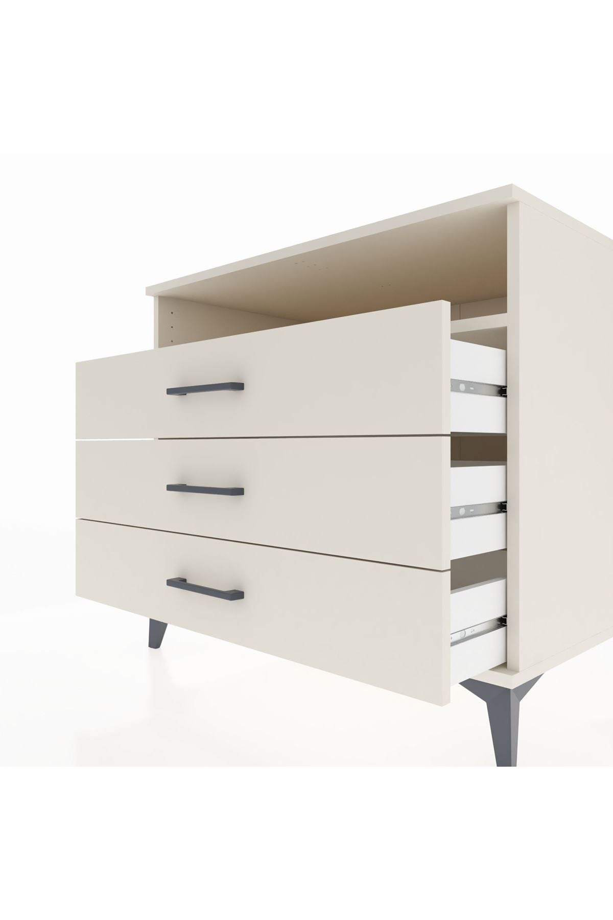 Kronos Şifonyer Tek Raflı 3 Çekmeceli 88x59x80 - S69M005V1C