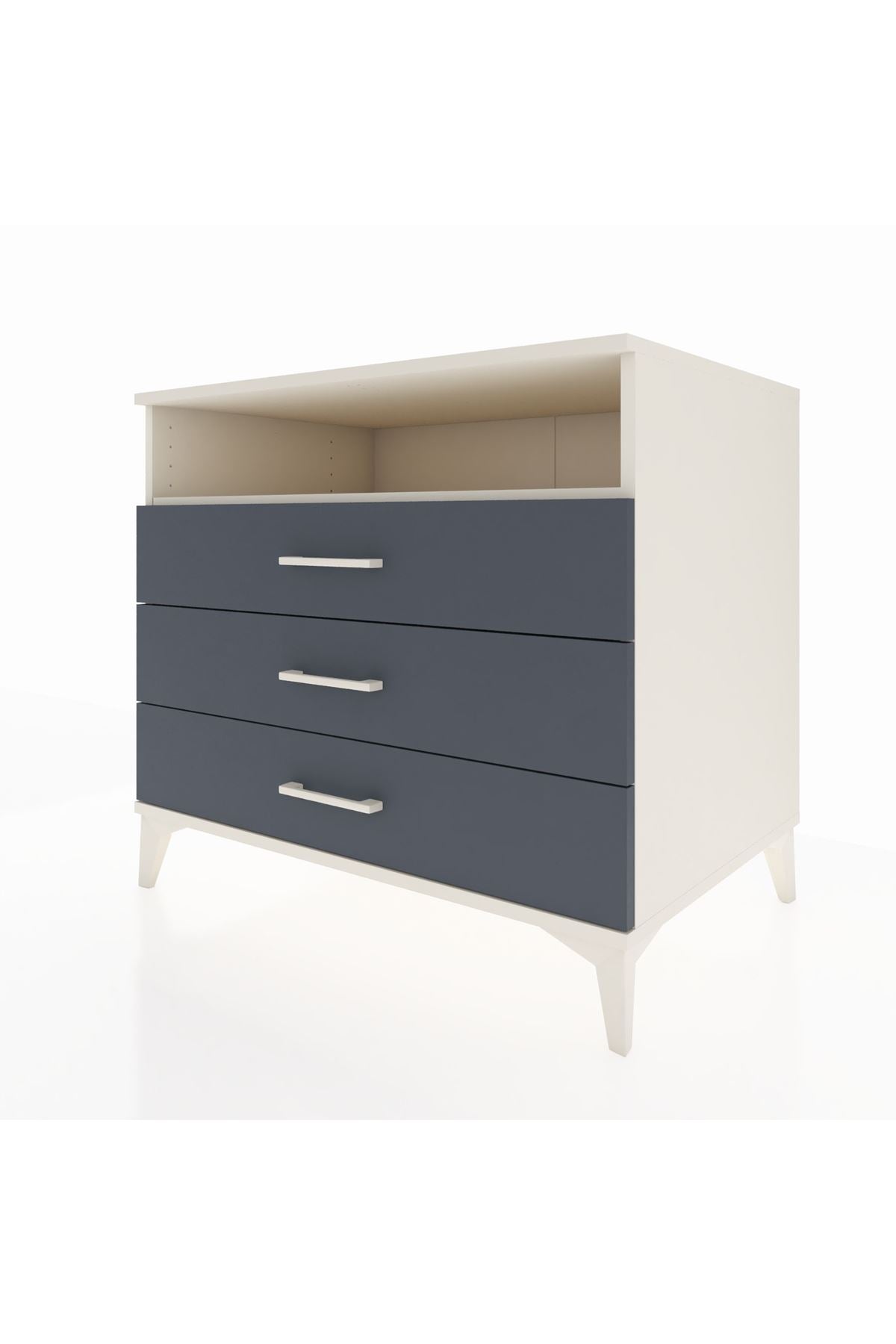 Kronos Şifonyer Tek Raflı 3 Çekmeceli 88x59x80 - S69M005V2C