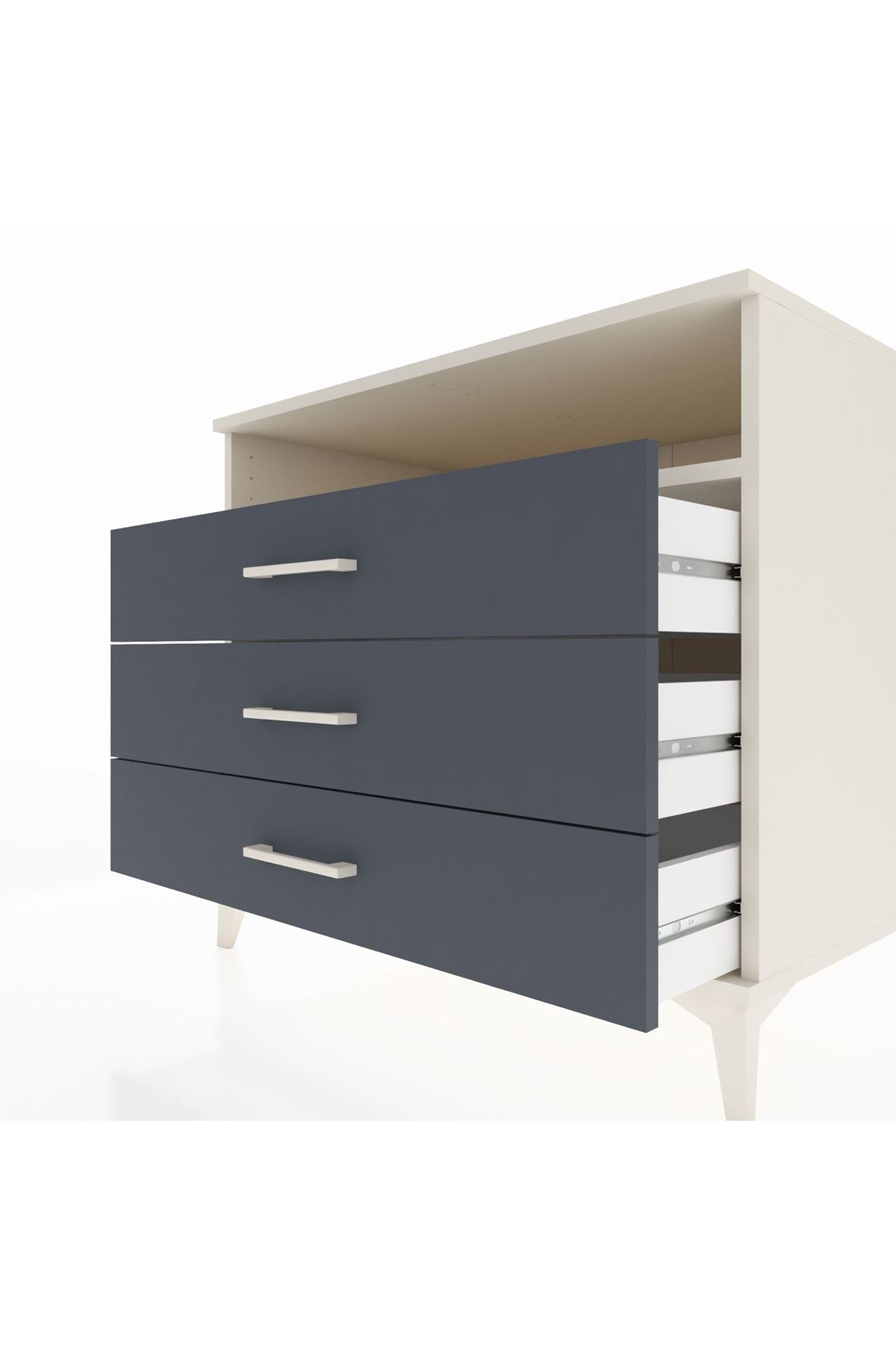 Kronos Şifonyer Tek Raflı 3 Çekmeceli 88x59x80 - S69M005V2C