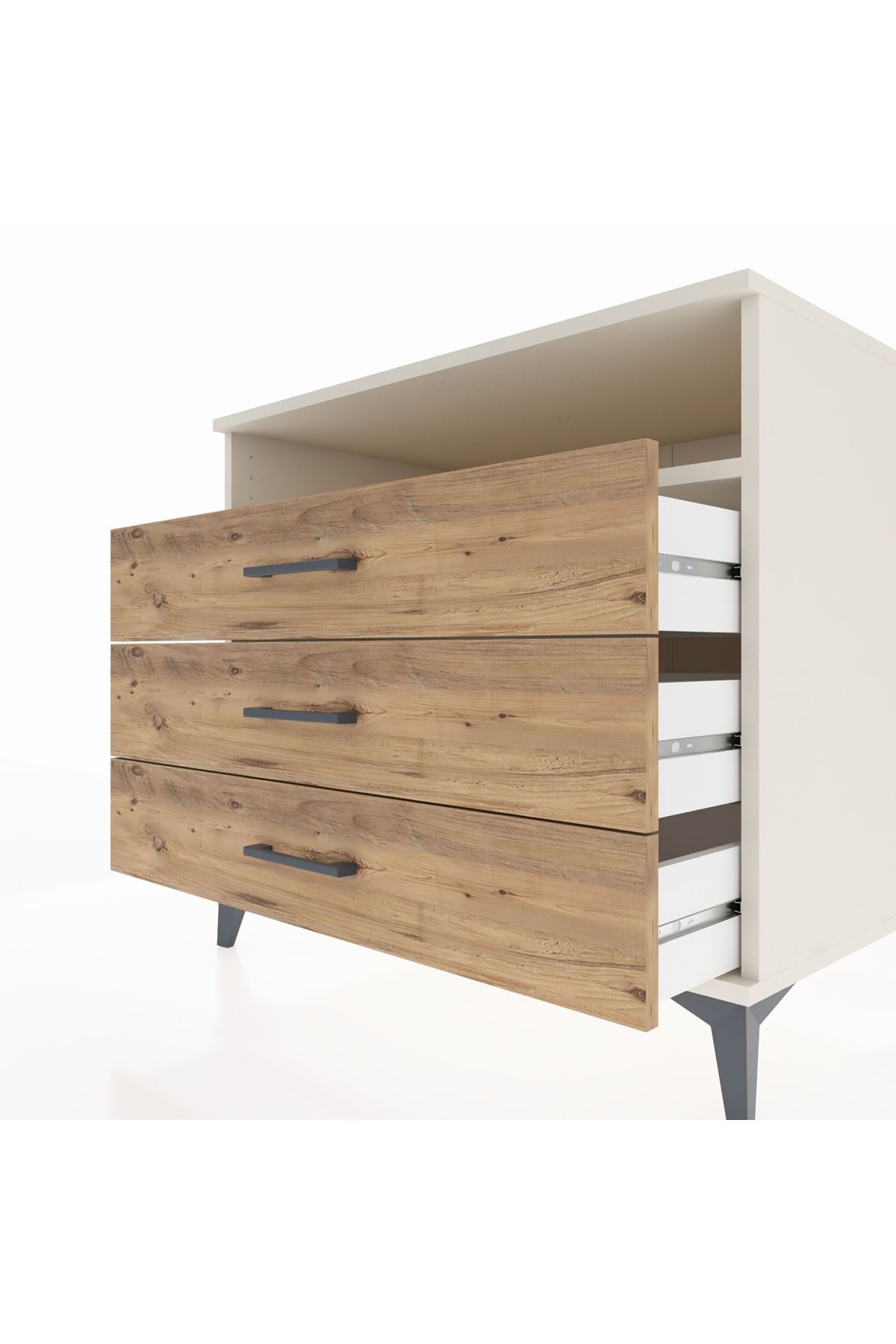 Kronos Şifonyer Tek Raflı 3 Çekmeceli 88x59x80 - S69M005V3C