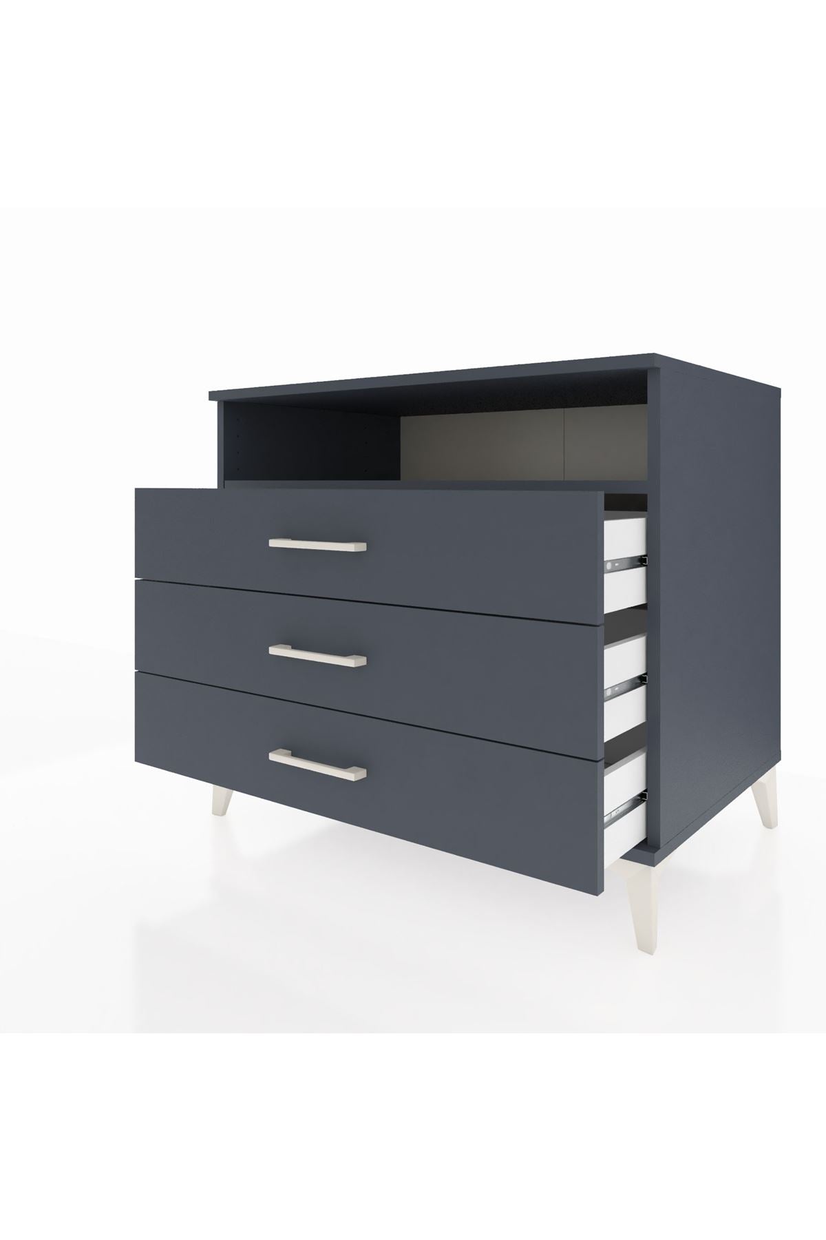 Kronos Şifonyer Tek Raflı 3 Çekmeceli 88x59x80 - S69M005V5C