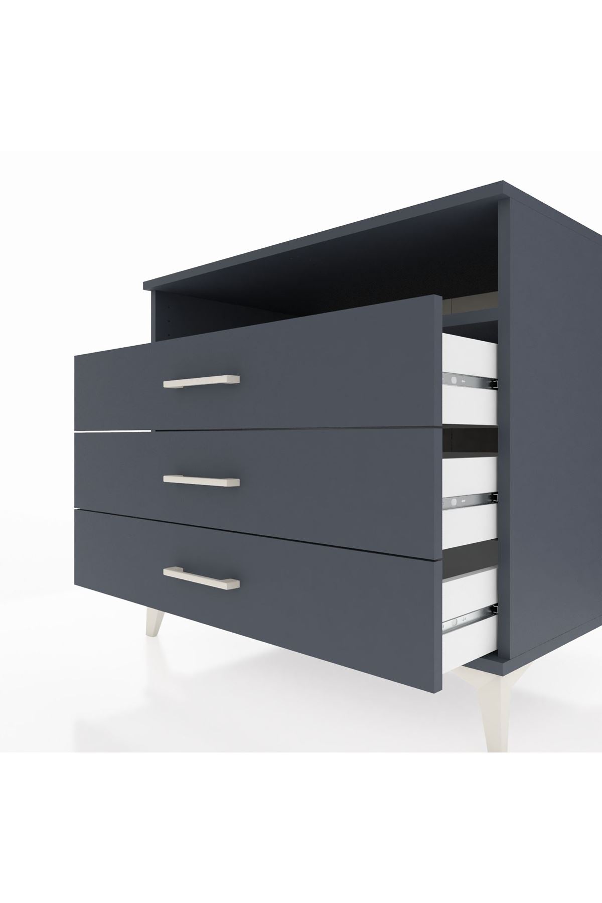 Kronos Şifonyer Tek Raflı 3 Çekmeceli 88x59x80 - S69M005V5C