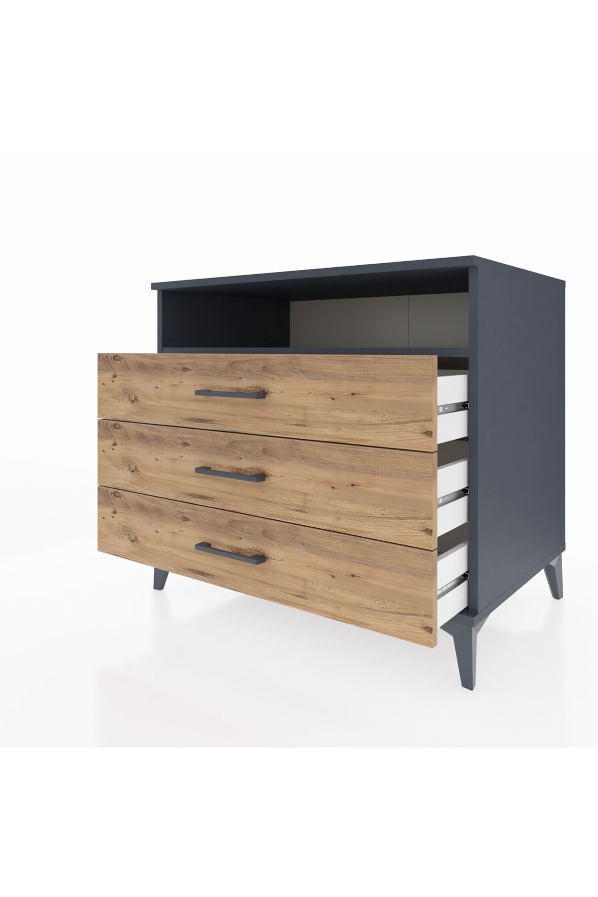 Kronos Şifonyer Tek Raflı 3 Çekmeceli 88x59x80 - S69M005V6C