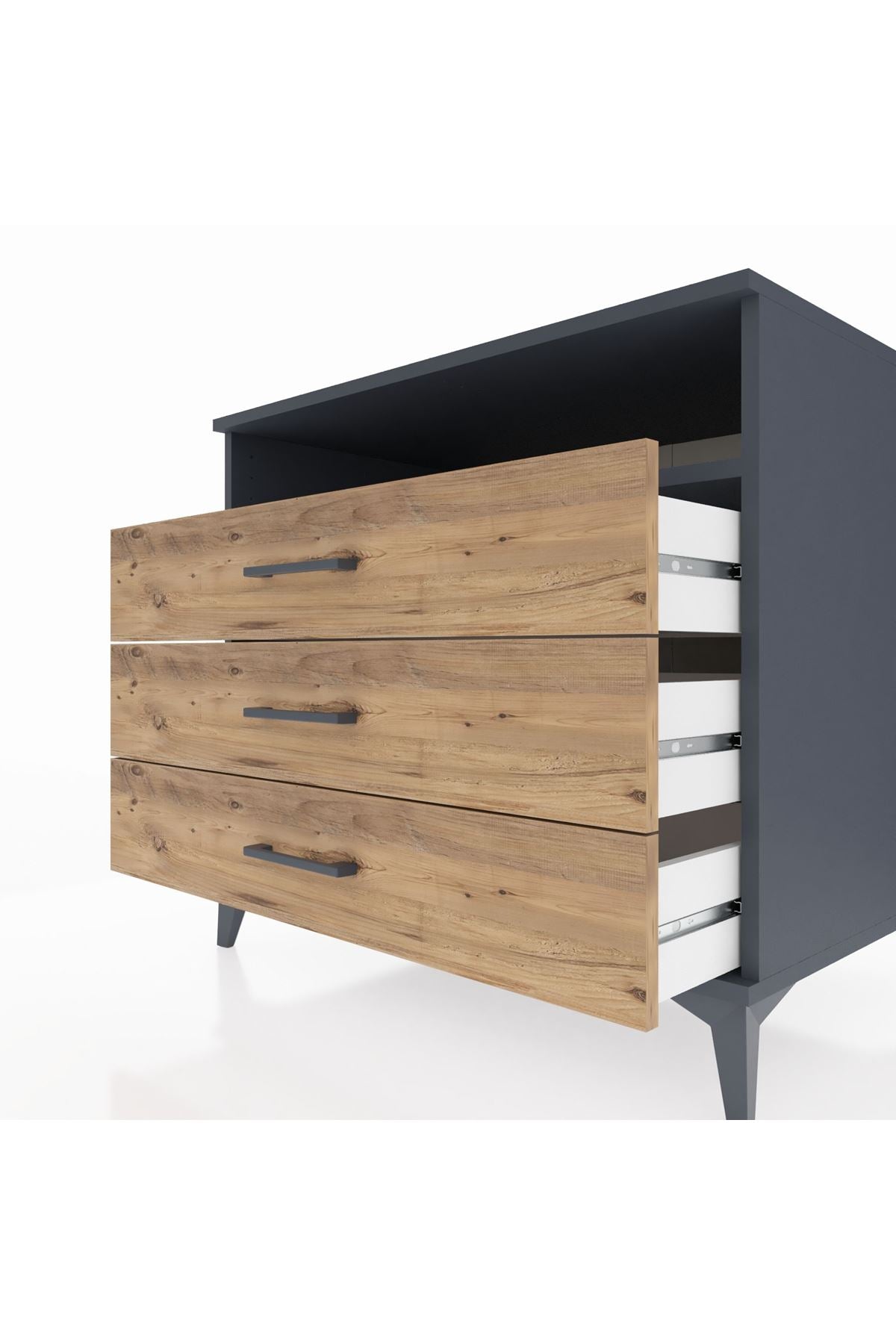 Kronos Şifonyer Tek Raflı 3 Çekmeceli 88x59x80 - S69M005V6C