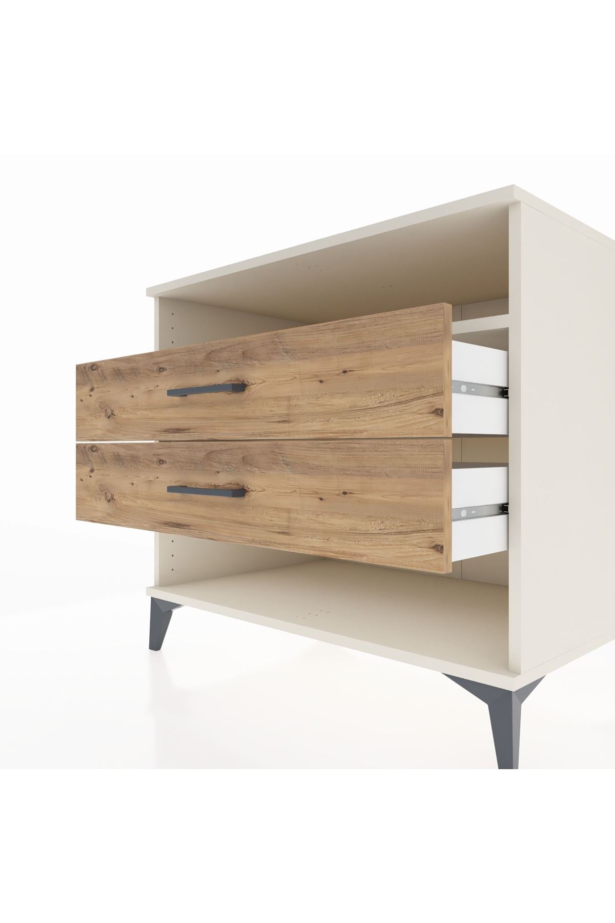 Kronos Şifonyer Tek Raflı 2 Çekmeceli 88x59x80 - S69M006V3C