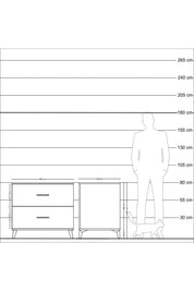 Kronos Şifonyer 2 Çekmeceli 88x59x80 - S69M008V7C