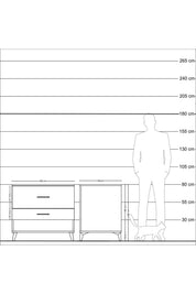 Kronos Şifonyer 2 Çekmeceli 88x59x80 - S69M010V7C