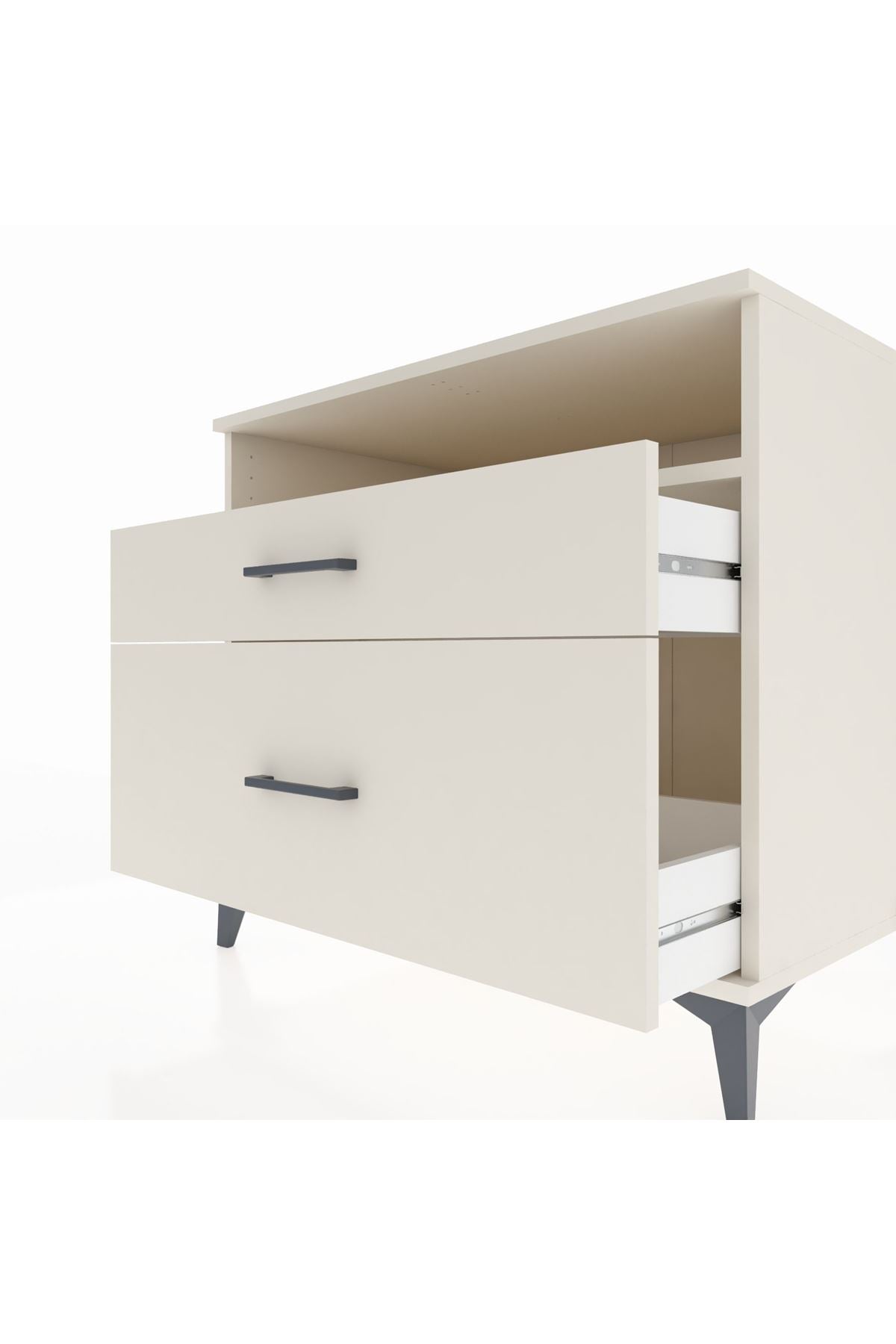 Kronos Şifonyer Tek Raflı 2 Çekmeceli 88x59x80 - S69M011V1C
