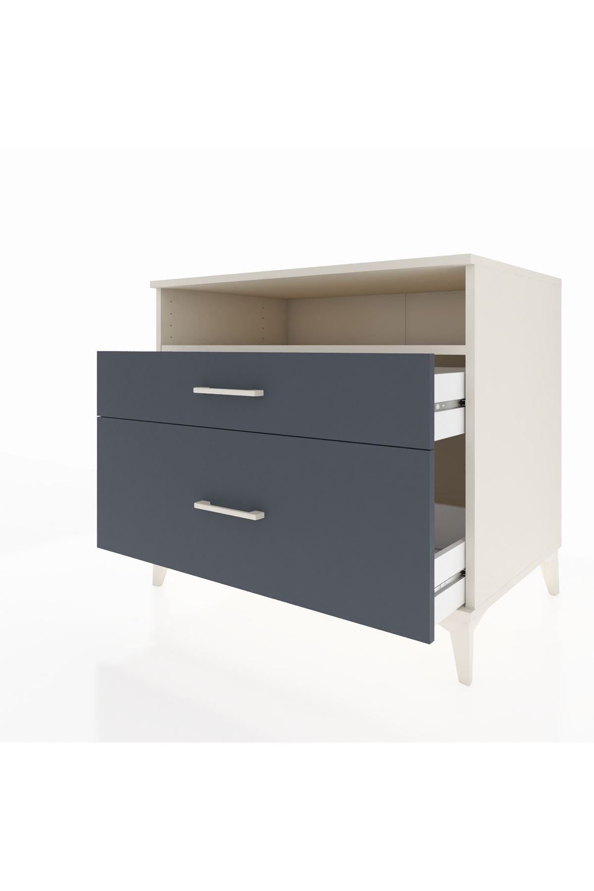 Kronos Şifonyer Tek Raflı 2 Çekmeceli 88x59x80 - S69M011V2C