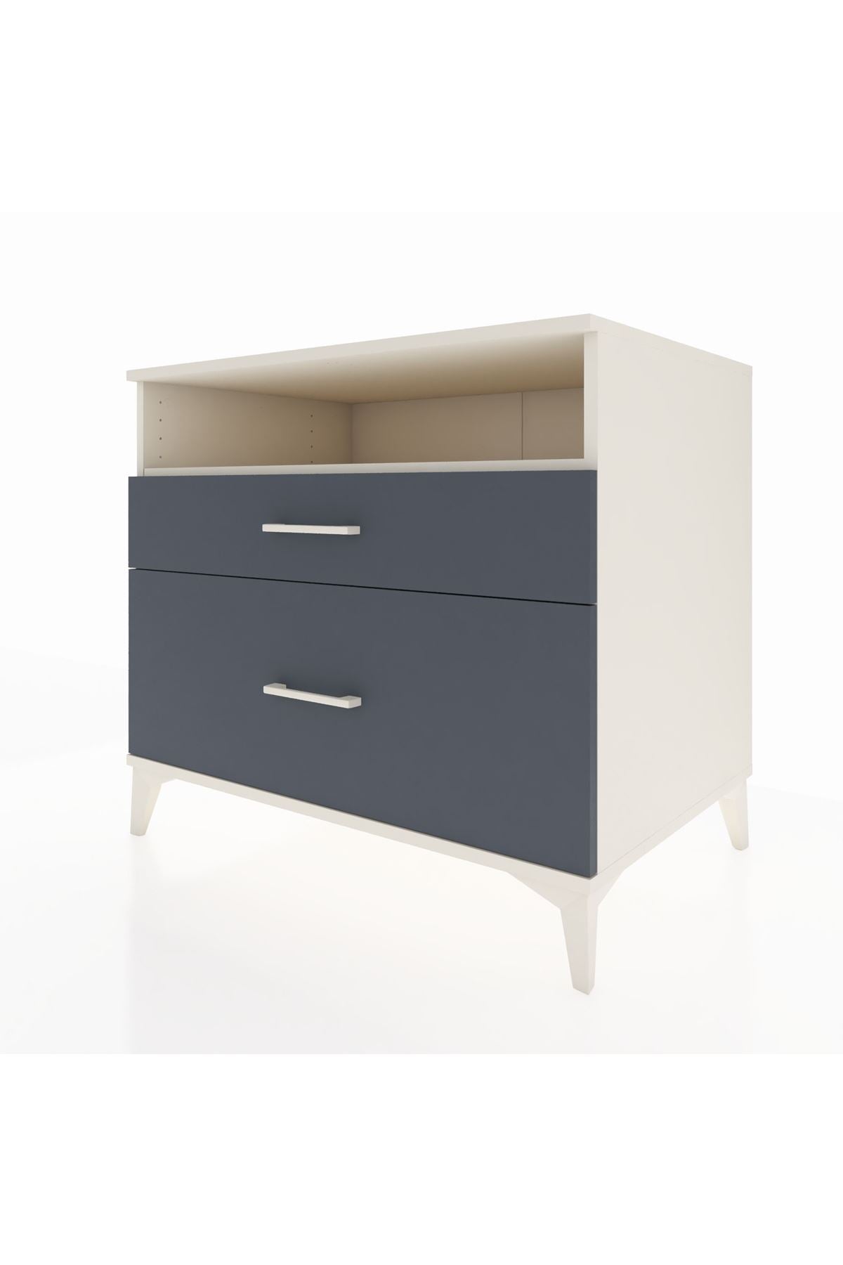 Kronos Şifonyer Tek Raflı 2 Çekmeceli 88x59x80 - S69M011V2C