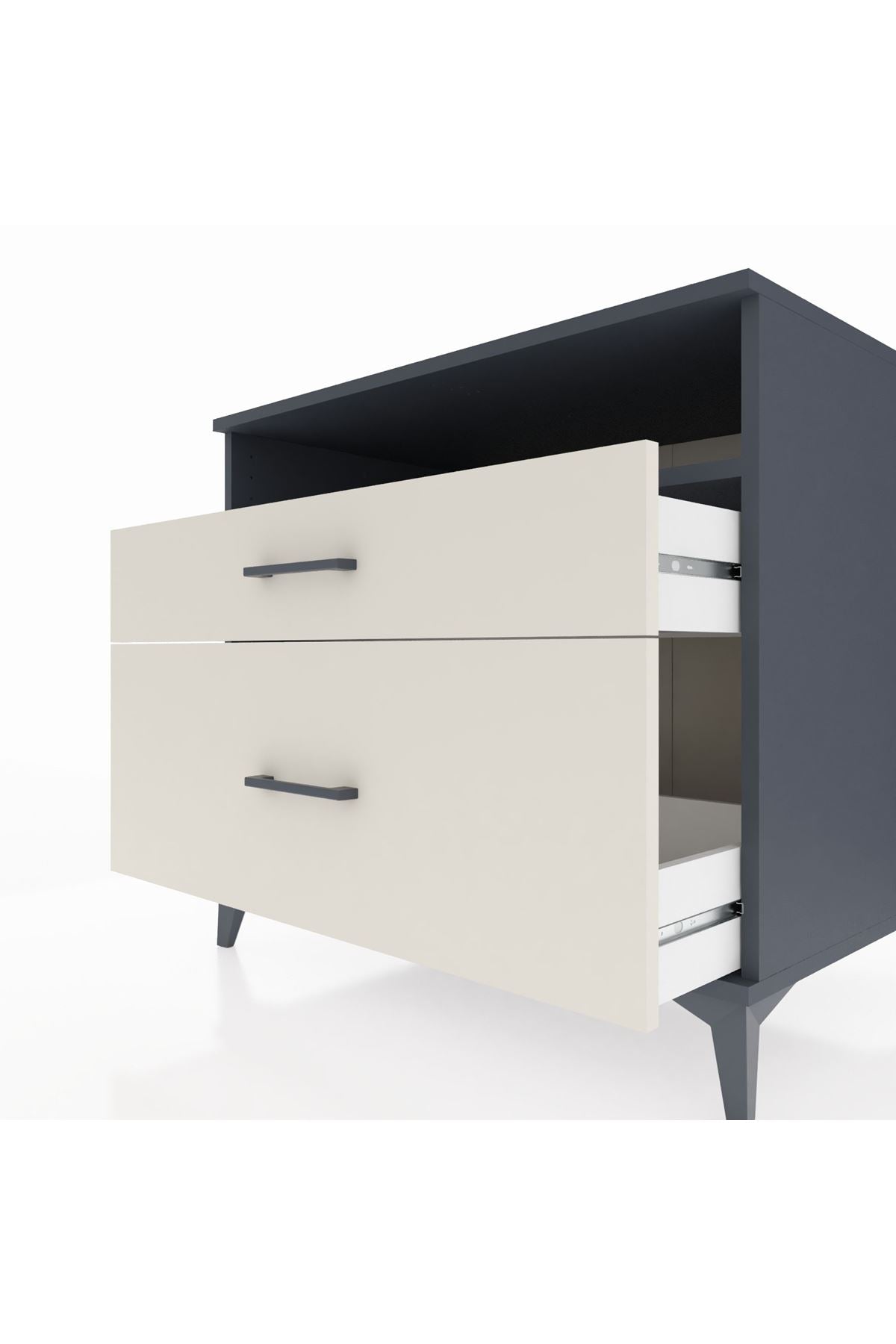 Kronos Şifonyer Tek Raflı 2 Çekmeceli 88x59x80 - S69M011V4C