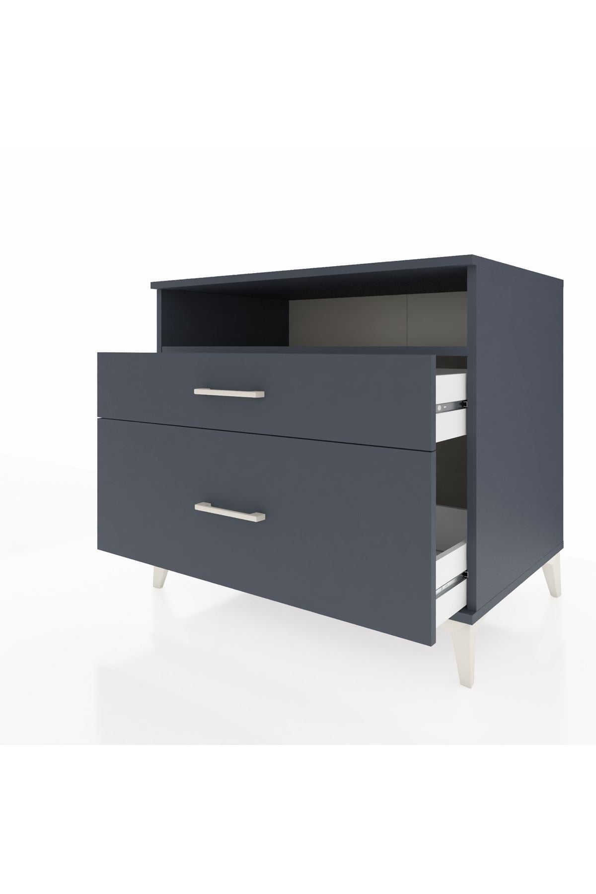 Kronos Şifonyer Tek Raflı 2 Çekmeceli 88x59x80 - S69M011V5C