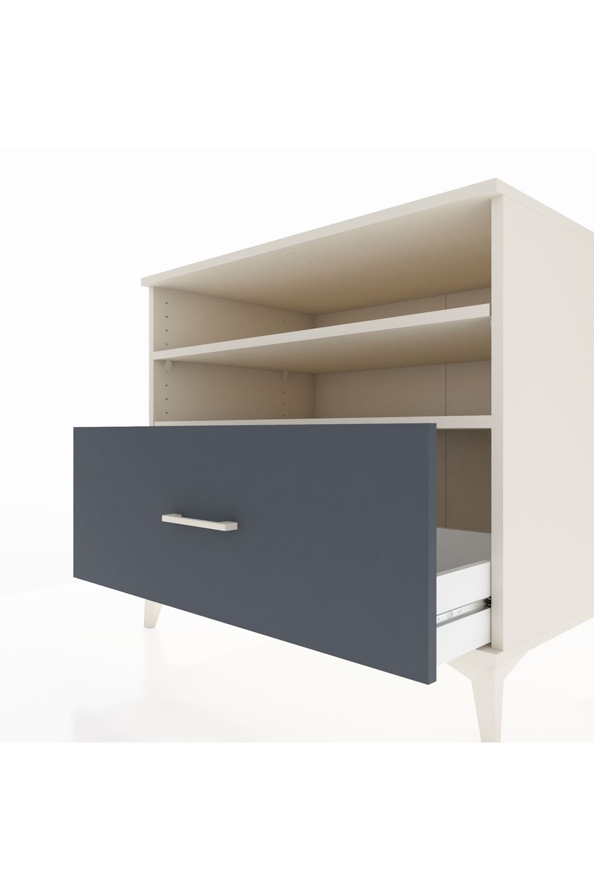 Kronos Şifonyer 2 Raflı Tek Çekmeceli 88x59x80 - S69M013V2C