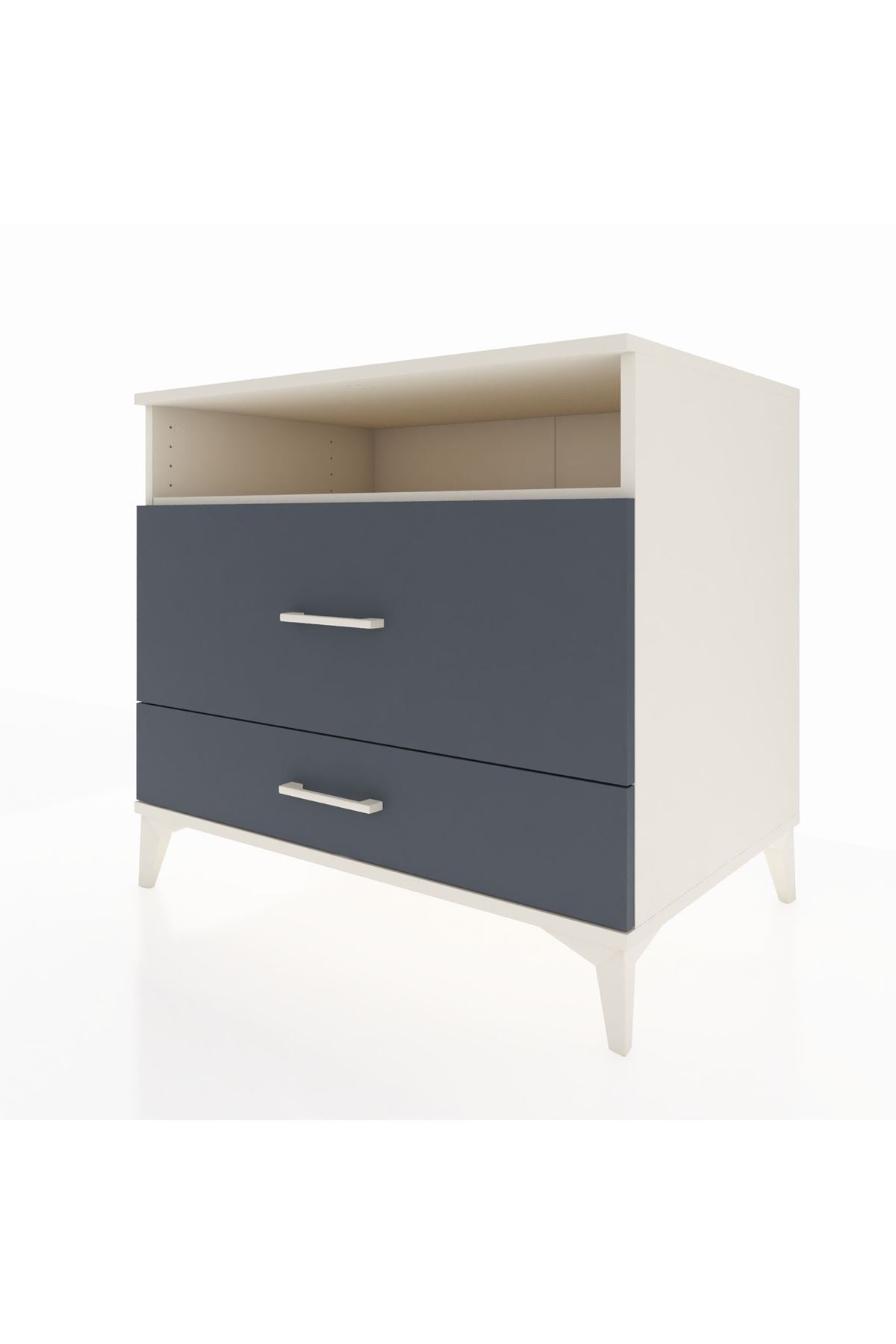 Kronos Şifonyer Tek Raflı 2 Çekmeceli 88x59x80 - S69M015V2C