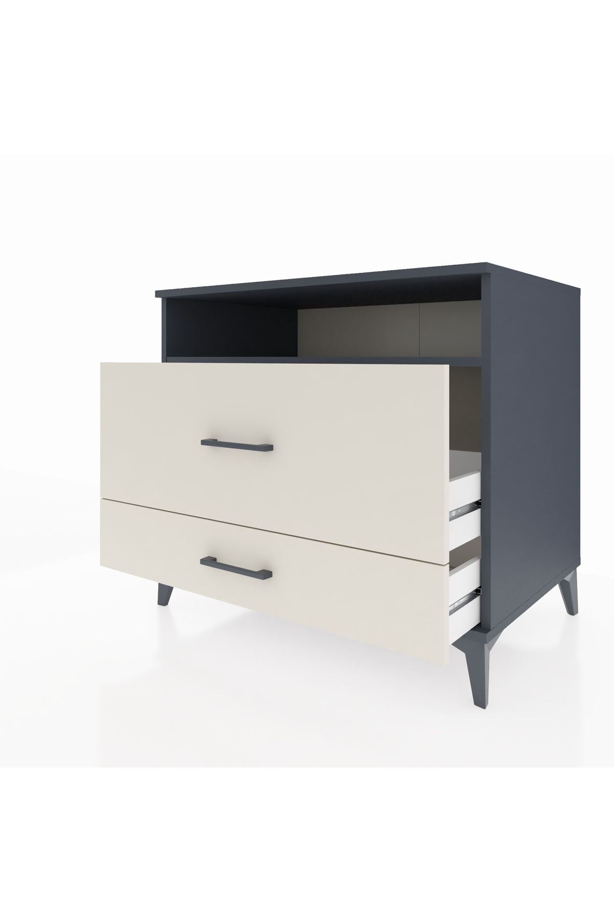 Kronos Şifonyer Tek Raflı 2 Çekmeceli 88x59x80 - S69M015V4C