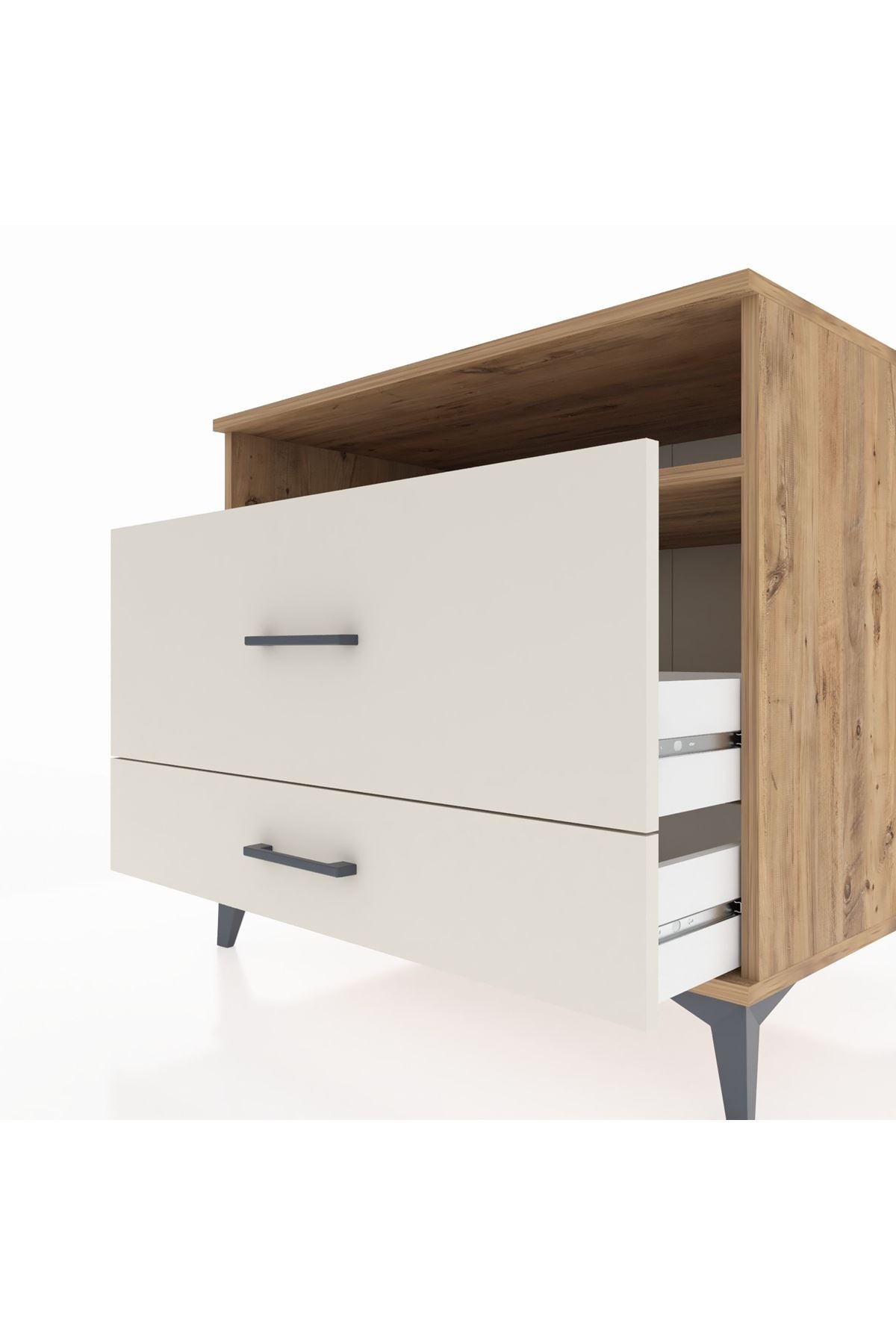 Kronos Şifonyer Tek Raflı 2 Çekmeceli 88x59x80 - S69M015V7C