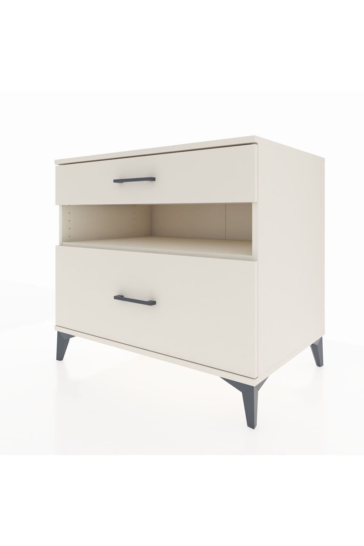 Kronos Şifonyer Tek Raflı 2 Çekmeceli 88x59x80 - S69M018V1C