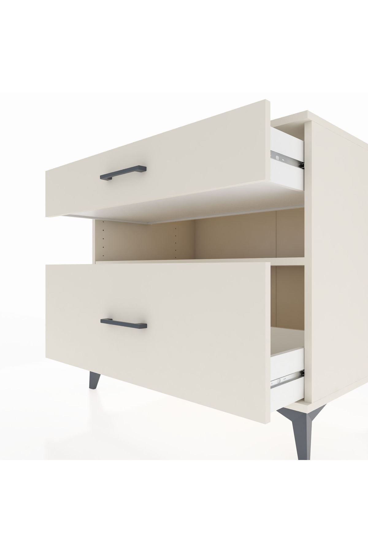 Kronos Şifonyer Tek Raflı 2 Çekmeceli 88x59x80 - S69M018V1C