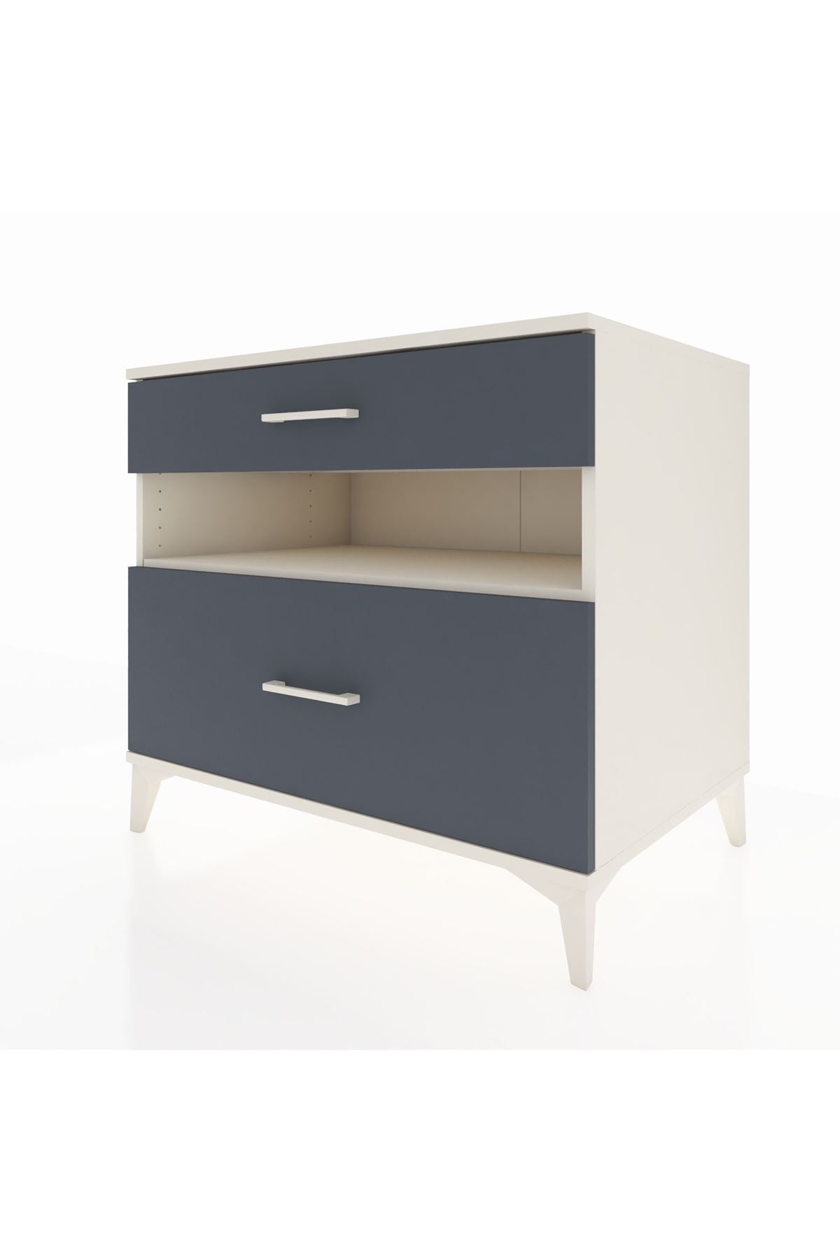 Kronos Şifonyer Tek Raflı 2 Çekmeceli 88x59x80 - S69M018V2C