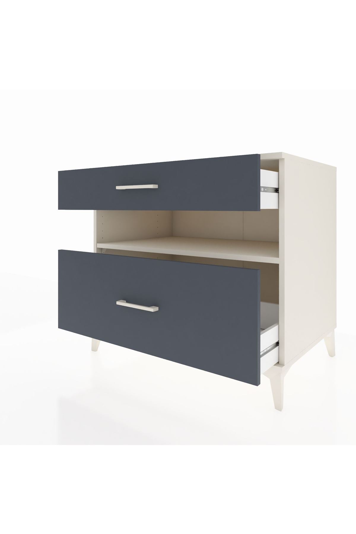 Kronos Şifonyer Tek Raflı 2 Çekmeceli 88x59x80 - S69M018V2C